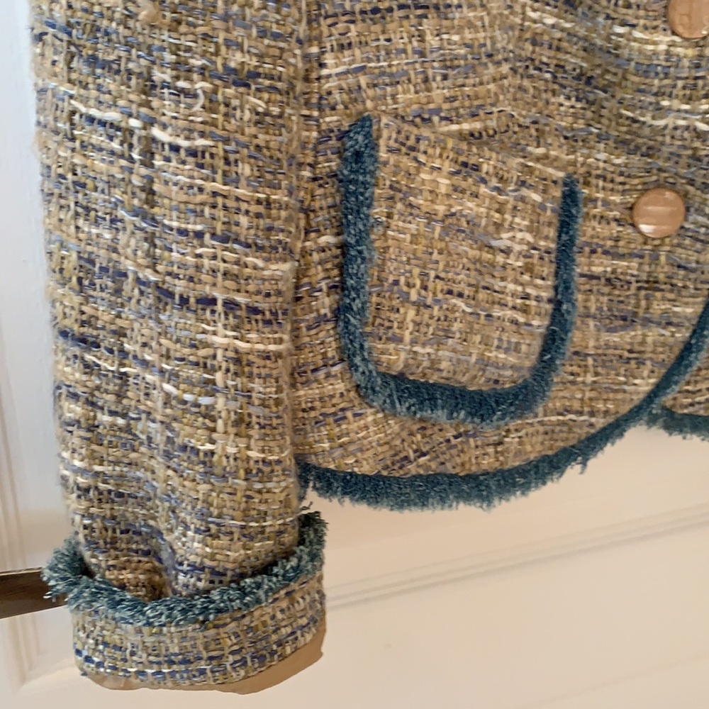 Tweed jacket Cache Chanel vibes Zara Lioness medium - Picture 3 of 13